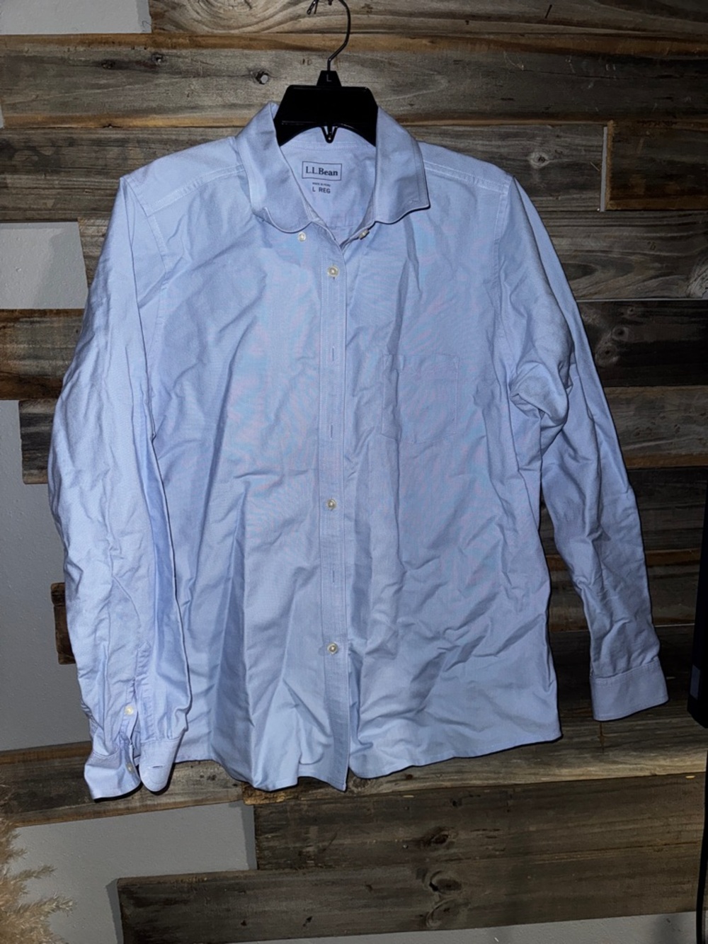 LL bean- Oxford men’s top large regular- button down- 100% cotton - Picture 5 of 7